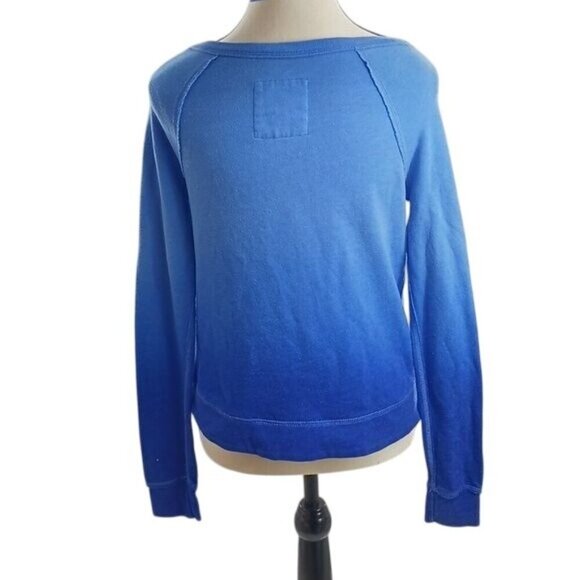 Hollister Womens S Blue Lace Front Pullover Sweatshirt Long Sleeve Top - Picture 5 of 7